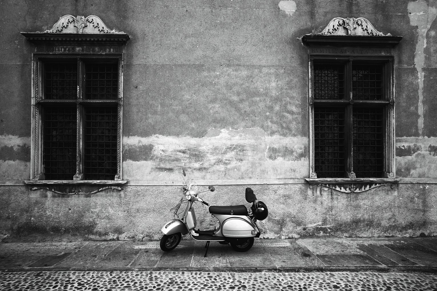 Vespa Piaggio. Black and White